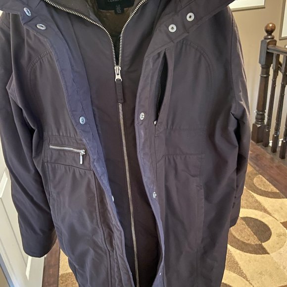 Land's End 3/4 Length Waxed Nylon Shell, Quilten Inner. Size XL EUC - Picture 6 of 16